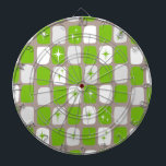 Jeu De Fléchettes Tableau de bord Retro Green et White Starbursts<br><div class="desc">Ce Dartboard Retro Green and White Starbursts est tellement adorable que vous ne serez pas en mesure de contenir votre enthousiasme. Et pourquoi voudriez-vous ? Ce design d'inspiration moderne des années 60 est composé d'un arrière - plan gris cuir foncé et d'rangées de rectangles parfaitement imparfaits, vert, blanc et gris...</div>