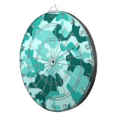 Jeu De Fléchettes Tableau noir de camo vert Turquoise (Devant droit)