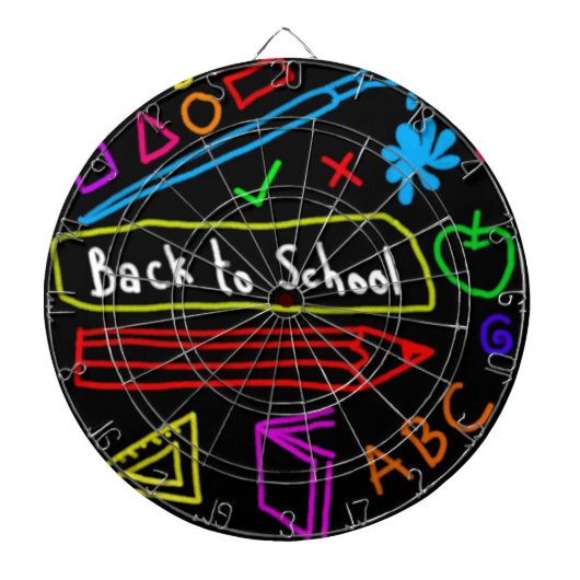Jeu De Fléchettes Tableau Noir Retour À L'École (Devant)