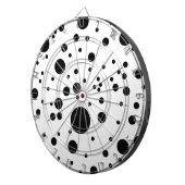 Jeu De Fléchettes Taches dalmatiennes noires et blanches mignonnes (Devant droit)