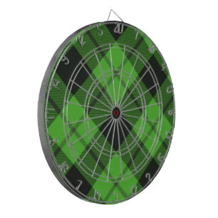 Jeu De Fléchettes Tartan vert Check