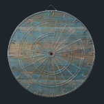 Jeu De Fléchettes Texture bleue en bois de plage de Faux<br><div class="desc">Peinture fané et d'épluchage sur un conseil en bois</div>