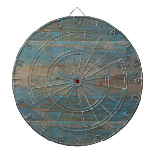 Jeu De Fléchettes Texture bleue en bois de plage de Faux
