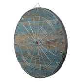 Jeu De Fléchettes Texture bleue en bois de plage de Faux (Devant droit)