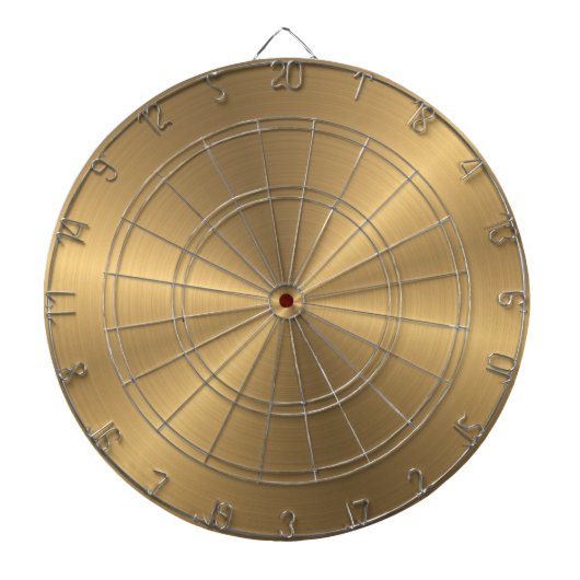 Jeu De Fléchettes Texture radiale métallique personnalisée d'or (Devant)