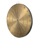 Jeu De Fléchettes Texture radiale métallique personnalisée d'or (Devant droit)