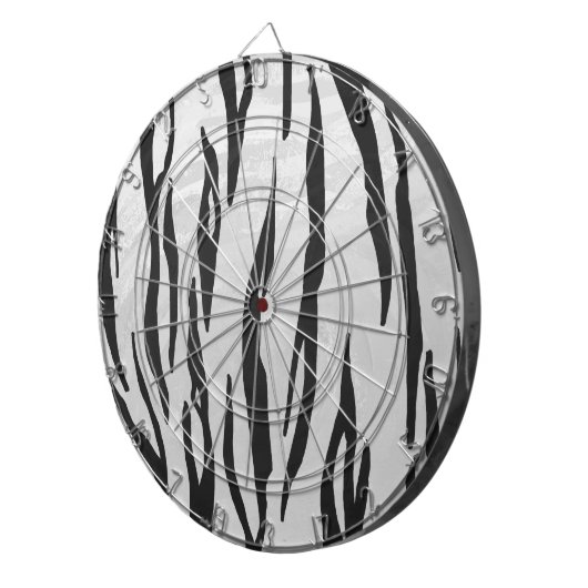 Jeu De Fléchettes Tiger noir et blanc (Devant droit)