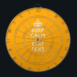 Jeu De Fléchettes Trafic Accent Jaune Conserver Le Calme Et Votre Te<br><div class="desc">Votre personnalisation Keep Calm vous dit sur une belle déco personnalisée couleur or de couleur accent. Un style personnalisé Keep Calm en disant sur un cadeau de nature. Essayez humour ou fantaisie sur vos mots créatifs sur deux lignes de texte modifiables. N'oubliez pas d'utiliser les lettres CAPITAL pour obtenir les...</div>