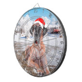 Jeu De Fléchettes Très Beau Chien Danse Assis Dans Le Casquette De N (Devant droit)