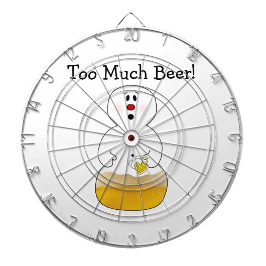 Jeu De Fléchettes Trop de tableau noir de bière (Devant)