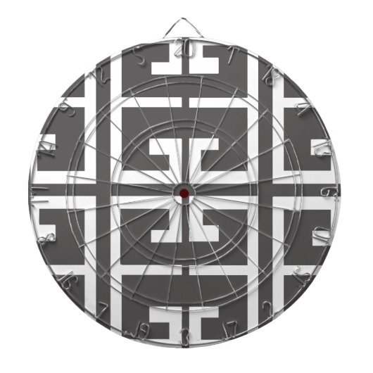 Jeu De Fléchettes Tuile grise et blanche (Devant)