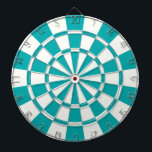 Jeu De Fléchettes Turquoise Et Blanc<br><div class="desc">Cible de flechettes turquoise Et Blanche</div>