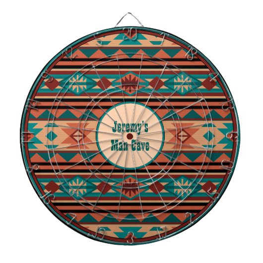 Jeu De Fléchettes Turquoise Terracotta Monogram (Devant)