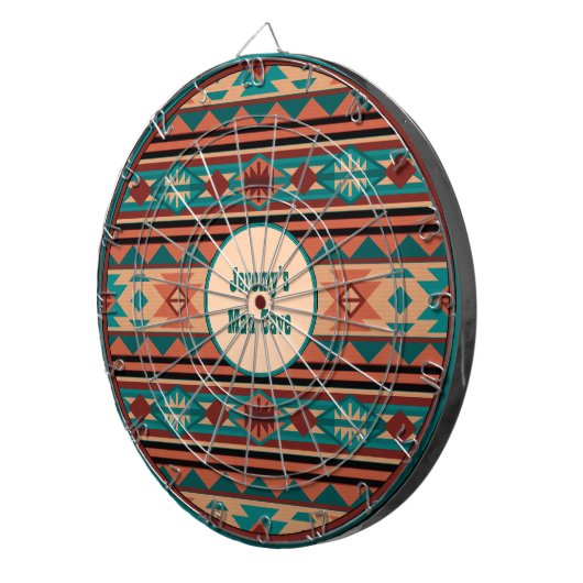 Jeu De Fléchettes Turquoise Terracotta Monogram (Devant droit)