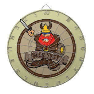 Jeu De Fléchettes Ullr Fest heureux ski viking dartboard