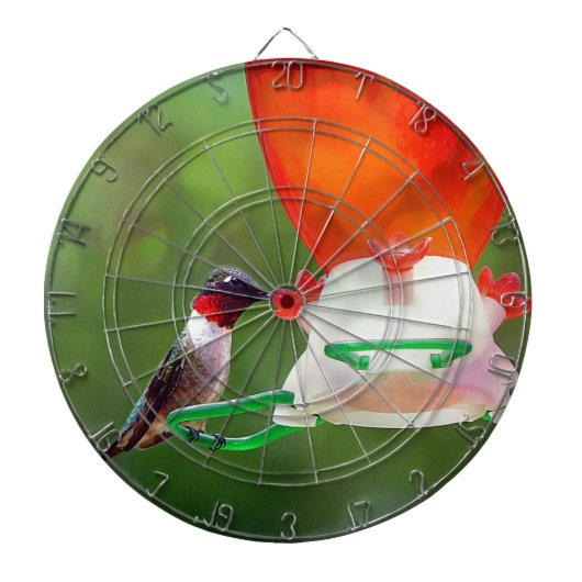 Jeu De Fléchettes Un colibri à gorge rubis (Devant)