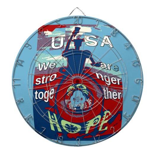 Jeu De Fléchettes United in Hope : Stronger Together - USA Art Print (Devant)