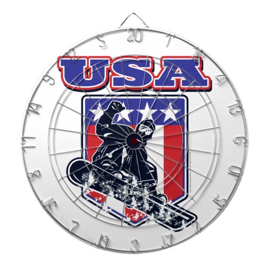 Jeu De Fléchettes USA Snowboard (Devant)