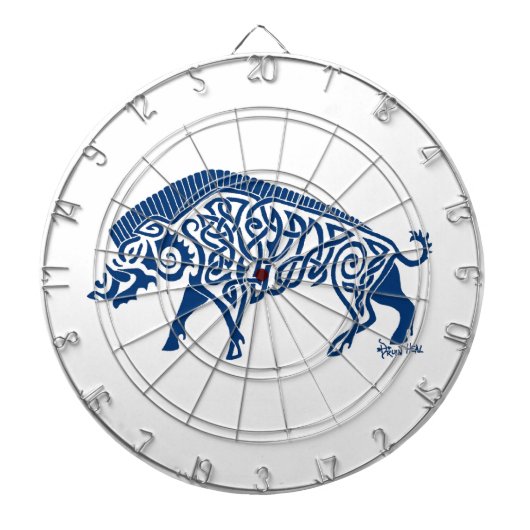 Jeu De Fléchettes Verrat de Knotwork, bleu (Devant)
