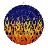 Jeu De Fléchettes Vibrant Racing Flames on Navy Blue (Devant)