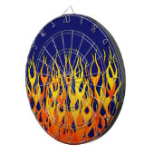 Jeu De Fléchettes Vibrant Racing Flames on Navy Blue (Devant droit)