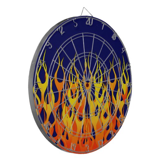 Jeu De Fléchettes Vibrant Racing Flames on Navy Blue (Devant gauche)
