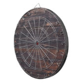 Jeu De Fléchettes Vieux grain en bois élégant (Devant droit)