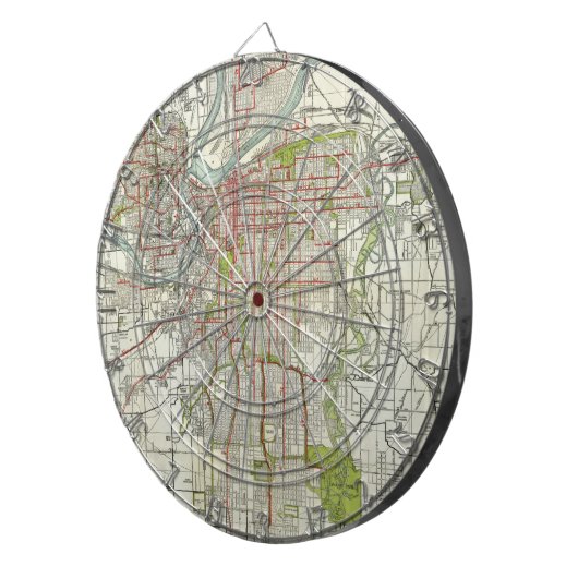 Jeu De Fléchettes Vintage Map of Kansas (Devant droit)