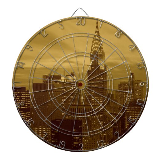 Jeu De Fléchettes Vintage New York Manhattan (Devant)