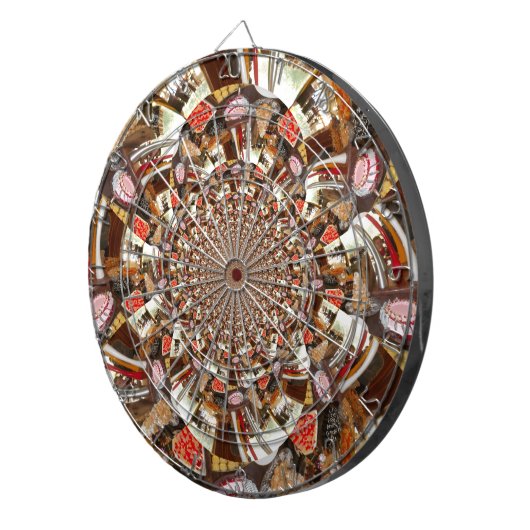 Jeu De Fléchettes Vision psychédélique des teintes Brown (Devant droit)