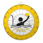 Jeu De Fléchettes Water polo player black silhouette custom (Devant)