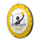 Jeu De Fléchettes Water polo player black silhouette custom (Devant droit)