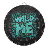 Jeu De Fléchettes Wild Me Design léopard Brown et Turquoise (Devant)
