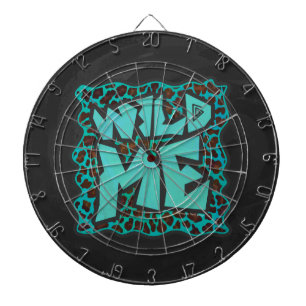 Jeu De Fléchettes Wild Me Design léopard Brown et Turquoise