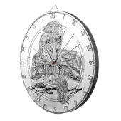 Jeu De Fléchettes Wolf and Raven black and white design (Devant droit)