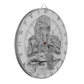 Jeu De Fléchettes Wolf and Raven black and white design (Devant gauche)