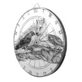 Jeu De Fléchettes Wolf et Raven noir et blanc (Devant droit)