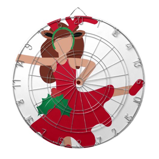 Jeu De Fléchettes xmas flamenco danseur émoji (Devant)