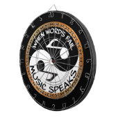 Jeu De Fléchettes Yin Yang avec des mots de musique (Devant droit)