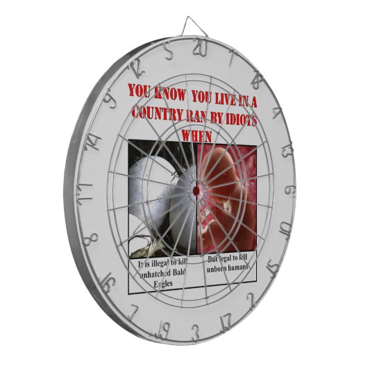 JEU DE FLÉCHETTES YOU KNOW YOU LIVE IN COUNTRY RAN BY IDIOTS (Devant gauche)