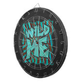 Jeu De Fléchettes Zebra Brown et Turquoise Wild Me Design (Devant droit)