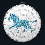 Jeu De Fléchettes Zebra Silhouette Bleu et Blanc<br><div class="desc">Cool Bleu et Blanc Zèbre Poster de animal Motif sur l'électronique, les accessoires et les cadeaux tendance qui vous ont été apportés par Imagine That! Le design présente notre motif rayé animal audacieux en bleu et blanc dégradé avec notre touche unique de texture et de pizzazz. Notre imprimé zèbre bleu...</div>