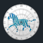 Jeu De Fléchettes Zebra Silhouette Bleu et Blanc<br><div class="desc">Cool Bleu et Blanc Zèbre Poster de animal Motif sur l'électronique, les accessoires et les cadeaux tendance qui vous ont été apportés par Imagine That! Le design présente notre motif rayé animal audacieux en bleu et blanc dégradé avec notre touche unique de texture et de pizzazz. Notre imprimé zèbre bleu...</div>