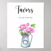 Jeu de fleurs baby shower Faveurs Poster (Devant)