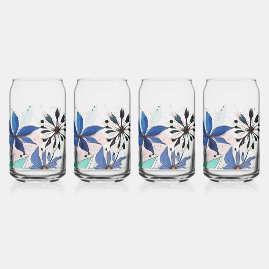 Jeu de fleurs de 4, 16oz, 470ml (Dos)
