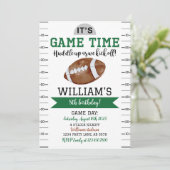 Jeu de football Anniversaire Invitation Blanc (Debout devant)