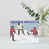 Jeu de hockey, carte postale (Debout devant)