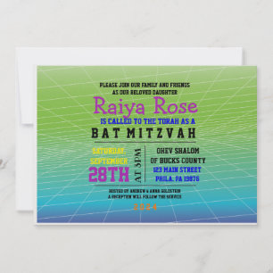 JEU DE JEUX Bat mitzvah NUMÉRIQUE Invitation
