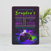 JEU DE JEUX VIDÉO Invitation de fête d'anniversair (Debout devant)