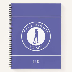 Jeu de journal de golf de monogramme amusant pour